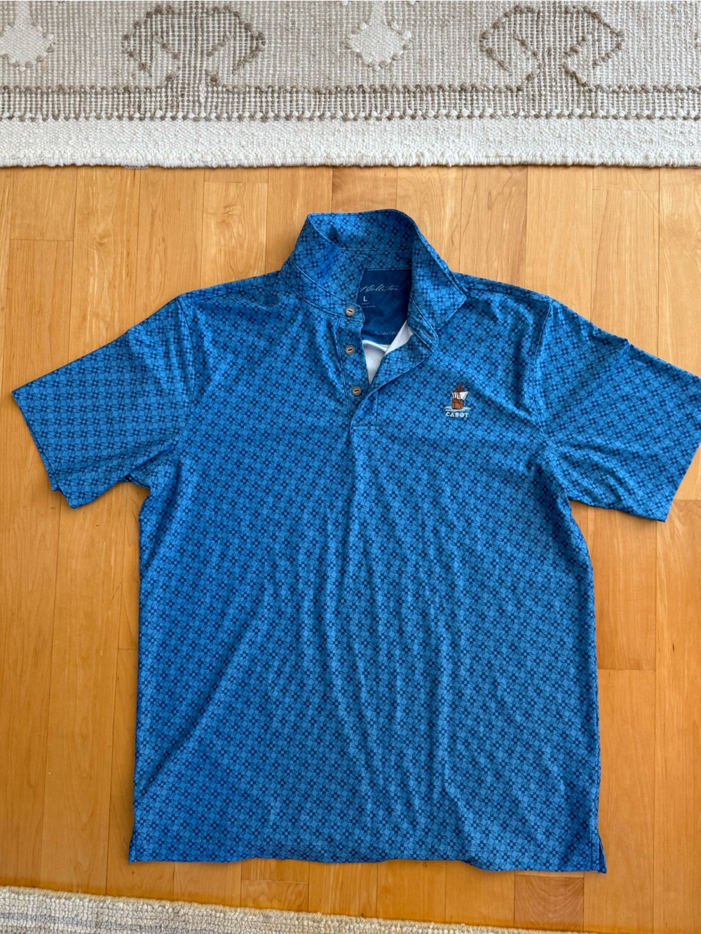 Cabot Golf Polo Men’s L Blue Performance Shirt
